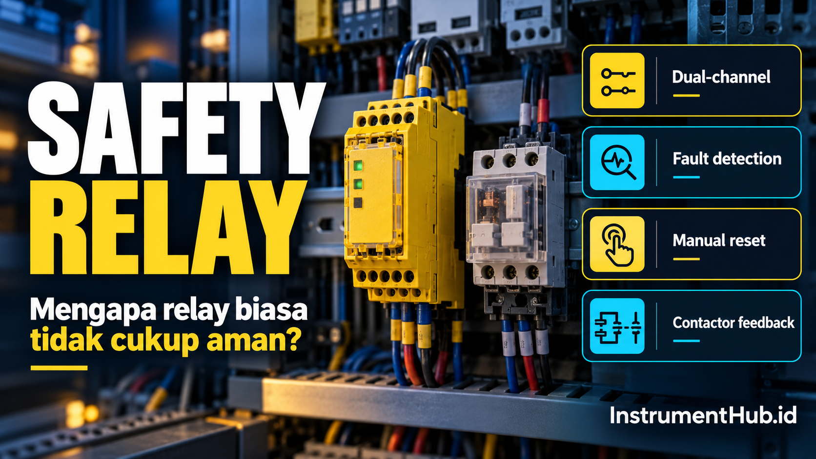 Safety Relay vs Relay Biasa pada panel kontrol mesin