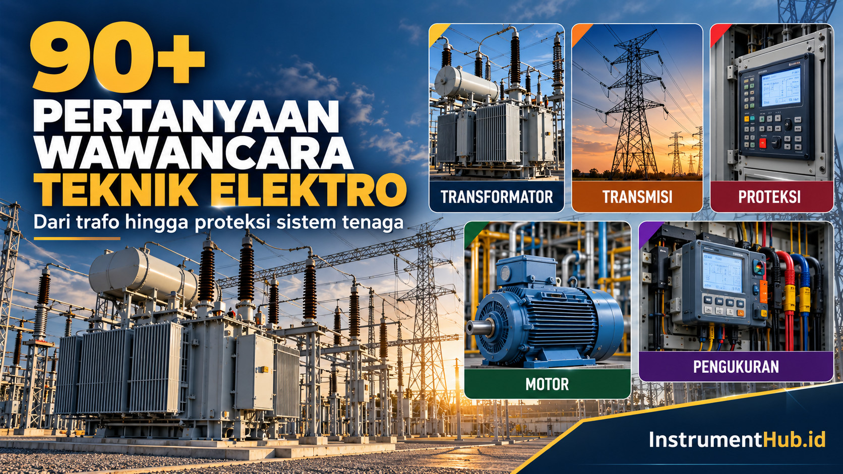 Ilustrasi editorial 93 pertanyaan wawancara teknik elektro
