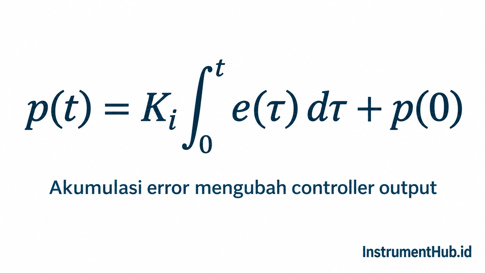 Persamaan akumulasi Integral Control