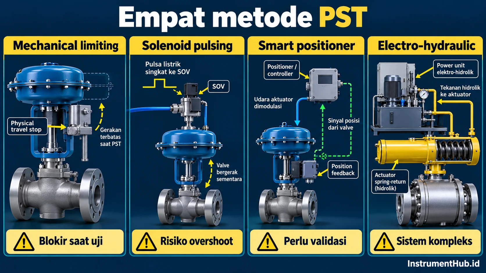 Empat metode Partial Stroke Test pada Emergency Shutdown Valve
